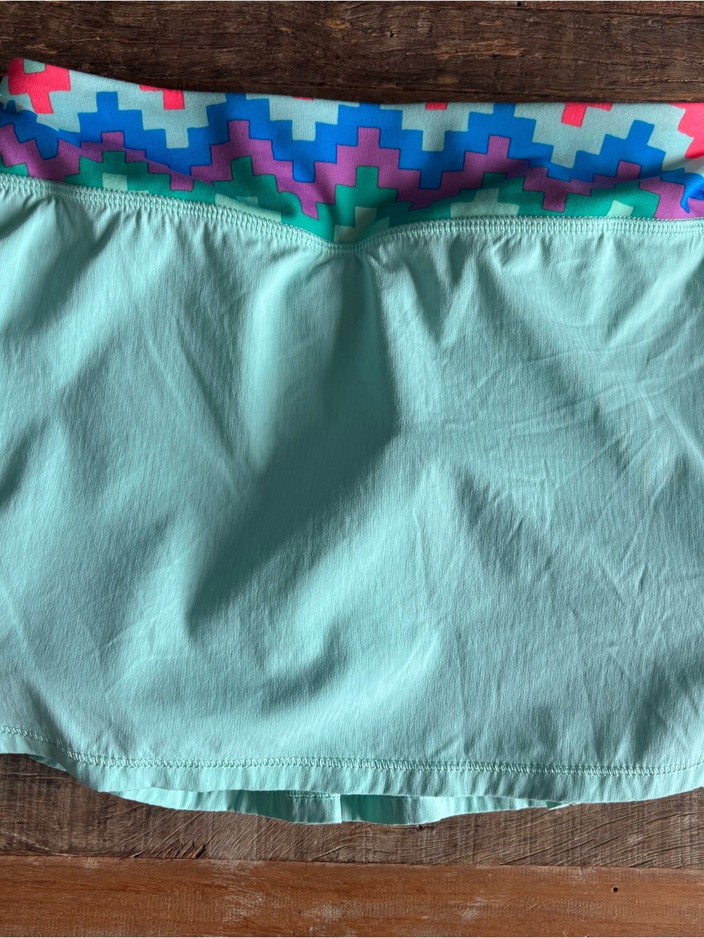 Ivivva skort Light Aqua Swim Skirt with Colorblock Aztec Waistband